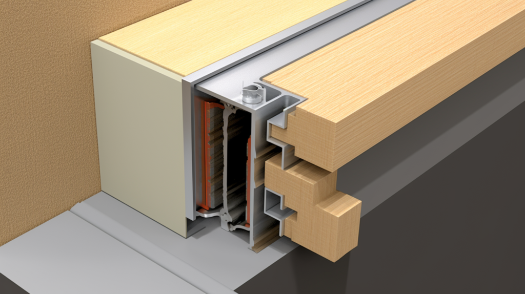 In this visual narrative, witness the evolution of a door into a guardian of tranquility. Solid core wood doors, with insulating cores and integral sound seals, stand tall against noise intrusion, surpassing the effectiveness of their hollow counterparts. Continuous, compressible weatherstripping envelops the entire door perimeter, creating an airtight seal on jambs, head, and threshold. Door bottom sweeps, including automatic variants, seal the gap at thresholds with precision. The image encapsulates the commitment to soundproofing, emphasizing the role of quality weatherstripping in ensuring a door that tightly seals, safeguarding against any compromise in acoustics