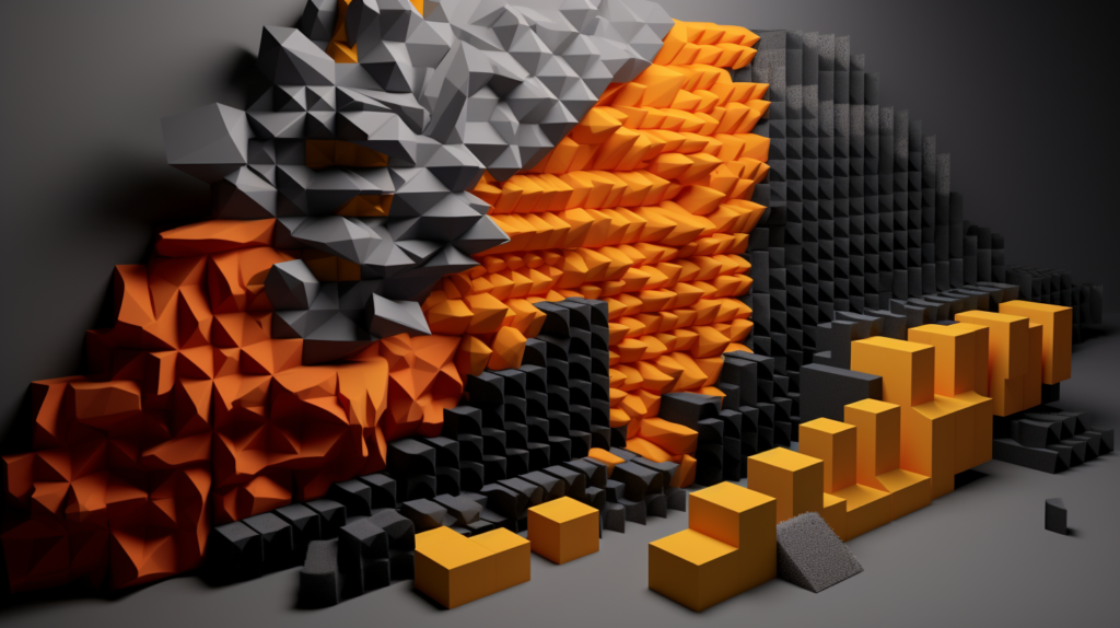 An illustrative image exploring the question 'Is Acoustic Foam Worth It?' within the context of a home studio or podcasting space. The image juxtaposes a setup featuring high-quality microphones, mixers, and headphones—a significant investment in audio equipment—with an untreated space symbolized by distorted sound waves and flutter echoes. Acoustic foam panels strategically placed on the walls emerge as a solution to mitigate these acoustic challenges. Visual elements like sound waves and flutter echoes underscore the transformative impact of acoustic foam on sound quality. The image visually narrates the value of investing in acoustic foam to enhance the recording environment