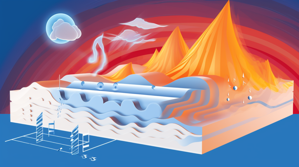 An illustrative comparison highlights common misconceptions about styrofoam and soundproofing. Visual elements represent the distinct behaviors of heat and sound, using stylized heat waves and sound waves. The image of styrofoam emphasizes its insulation properties against heat but hints at the complexity of soundproofing, challenging the assumption that thermal insulation directly translates to soundproofing effectiveness