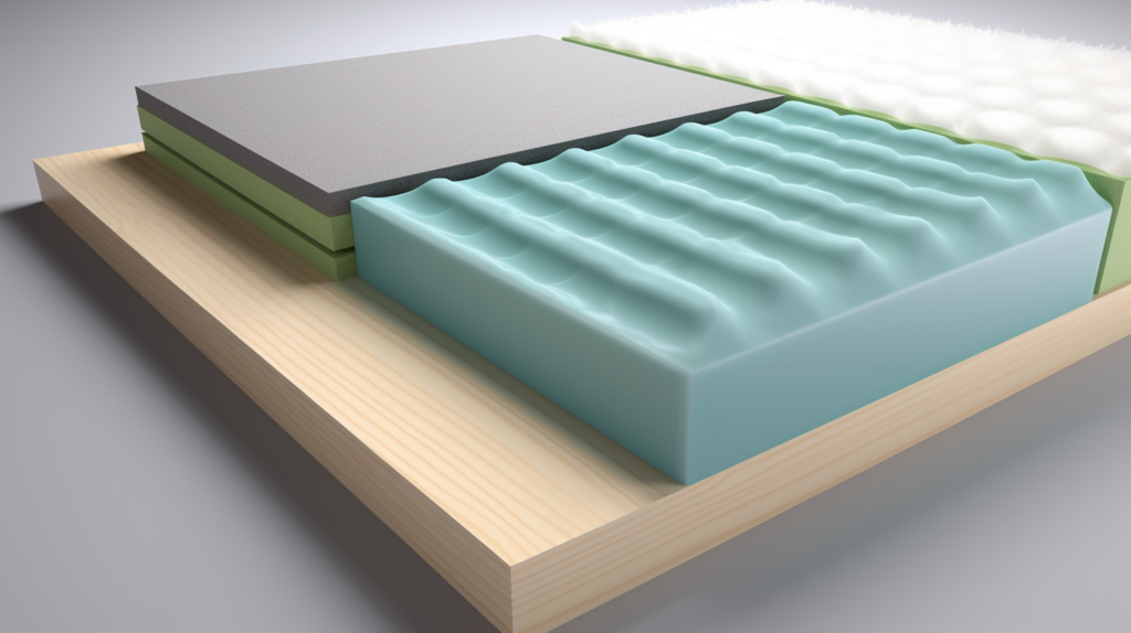An illustrative comparison of different types of soundproof foam. On one side, mineral wool is depicted, emphasizing its fire-resistant properties and suitability for industrial environments. On the other side, fiberglass wool is shown, highlighting its lighter weight and ease of handling, making it ideal for home-based projects. Both materials are displayed with variations in density and thickness, showcasing the customization options available for specific soundproofing needs. This visual guide helps users understand the distinct benefits of mineral wool and fiberglass wool in selecting the right soundproof foam for their applications