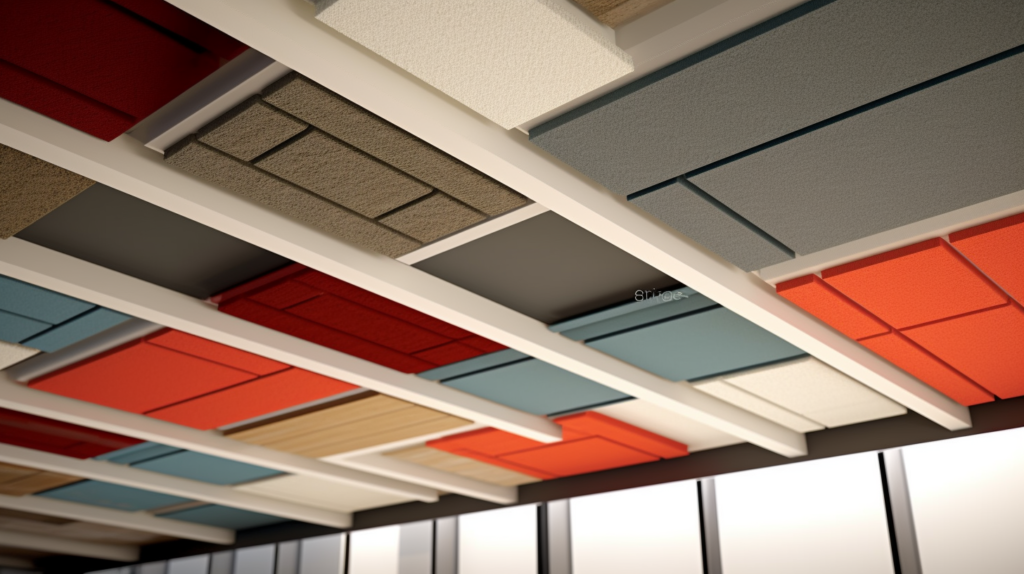 In this visual, witness the intricate methods of soundproofing a ceiling unfold. A suspended ceiling with soundproofing foam creates a dual-layered barrier, showcasing the air gap that combats airborne and impact sounds. Resilient channels disrupt the transmission of structure-borne noise, providing a visual representation of decoupling in action. Burton Acoustix soundproofing panels, engineered with Nutril Butadiene Rubber and polyester felt, complete the ensemble. The image encapsulates the comprehensive approach, illustrating the amalgamation of techniques to achieve a quieter, more peaceful environment. Each element plays a crucial role in the symphony of soundproofing, promising a multi-layered defense against unwanted noise.