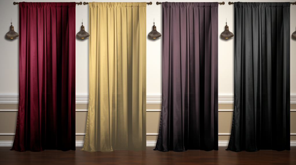 The image highlights the limitations of soundproof curtains. It illustrates scenarios where even the heaviest curtains may not block low-frequency vibrations, and small gaps around curtain edges can allow some noise to filter through. Visuals depict situations where noises from building structures, such as footsteps or loud music, may not be fully addressed by soundproof curtains alone. Icons representing different types of noises emphasize the inherent limitations. While effective for certain types of noise, soundproof curtains may require additional insulation and noise-blocking methods for comprehensive soundproofing