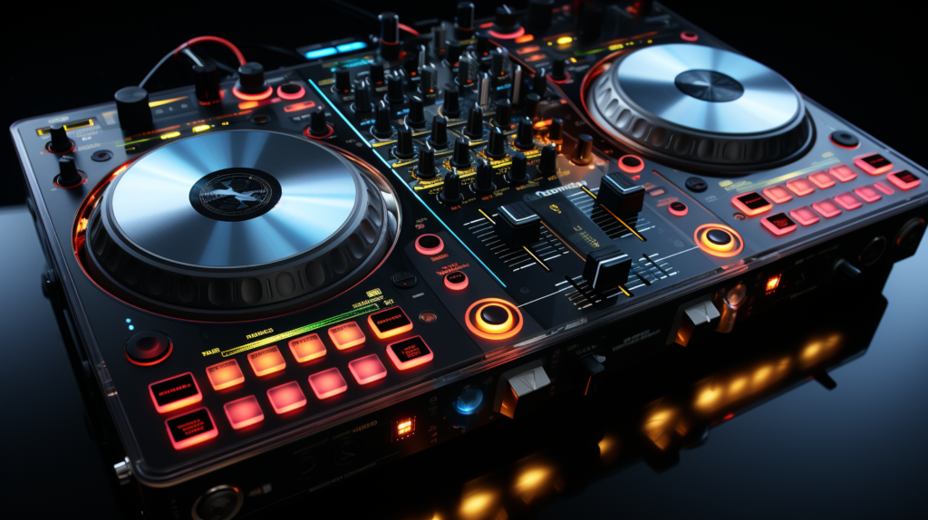 As the DJ enters the calibration and practice phase, the image captures the dedication to perfection. The DJ fine-tunes every aspect of the controller, from jog wheel sensitivity to knob acceleration, creating a customized environment tailored to their unique preferences. The visual showcases the organized music library, where playlists and tags become the roadmap for seamless performances. A glimpse into the home studio reveals the DJ immersed in the art of practicing, manipulating controls with precision. This visual narrative encapsulates the transformative journey from setup to mastery, a testament to the patience and dedication required for next-level DJ capabilities with iPad controllers