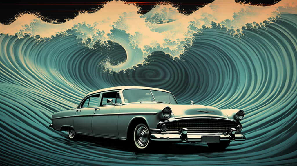 An image illustrating the process of soundproofing a car door. Skilled hands are seen carefully applying acoustic materials, turning the vehicle into a peaceful retreat. The transformation represents the quest for a noise-free driving experience, embodying the article's journey towards creating acoustic bliss on the road