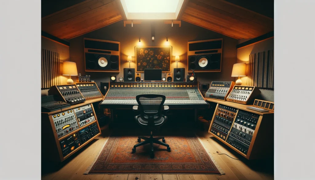 Home studio with analog gear, focused on live recording and mixing