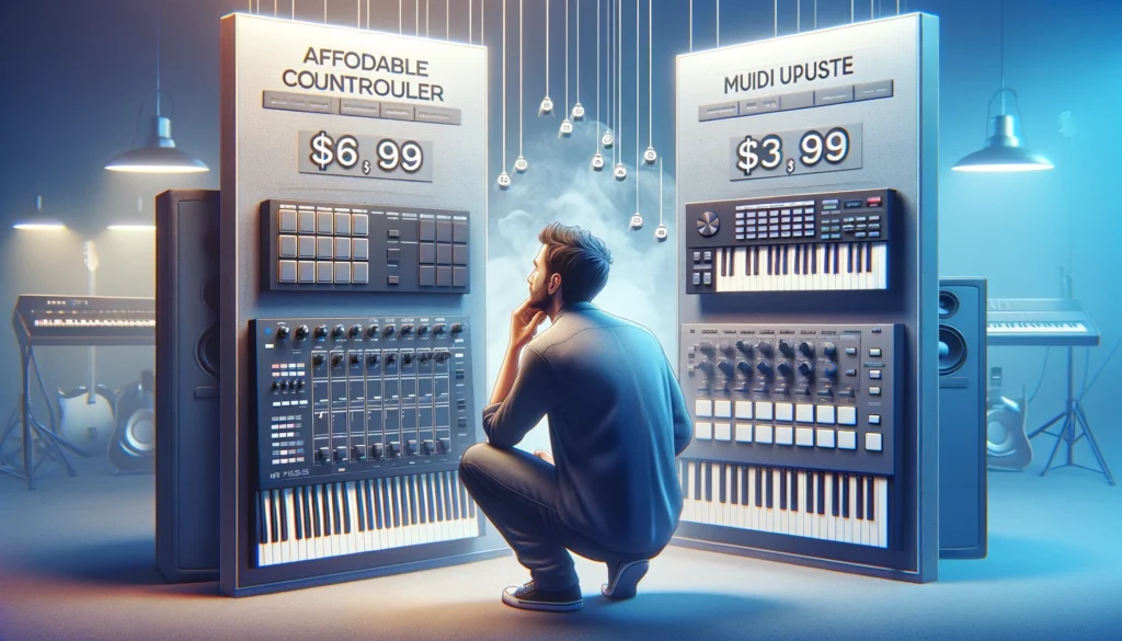 Musician contemplating between affordable MIDI controller and high-end keyboard
