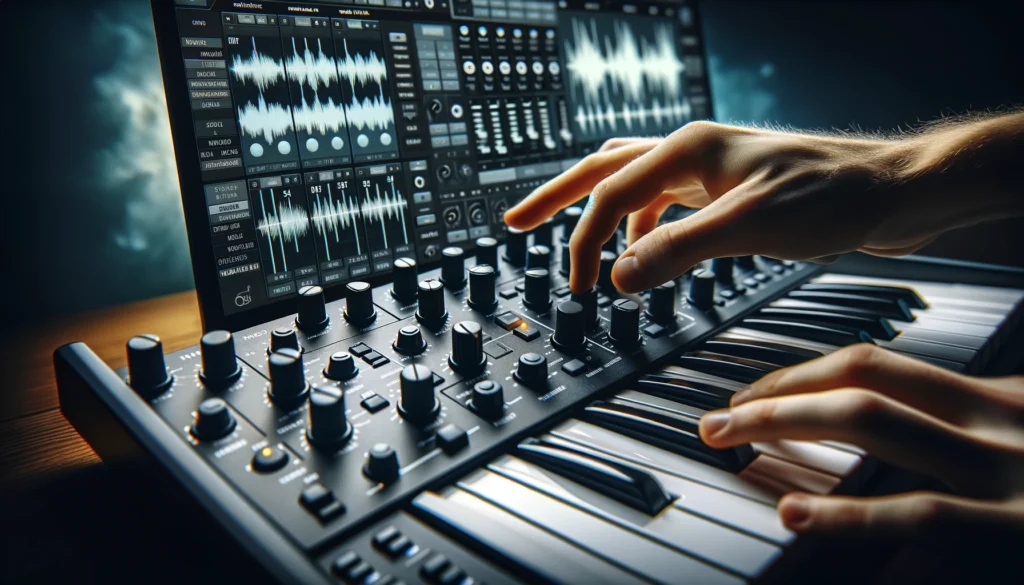 Musician maps MIDI keyboard to control plugin parameters for sound shaping
