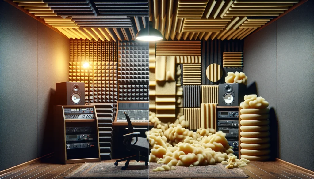 Sound foam outlet for music studio