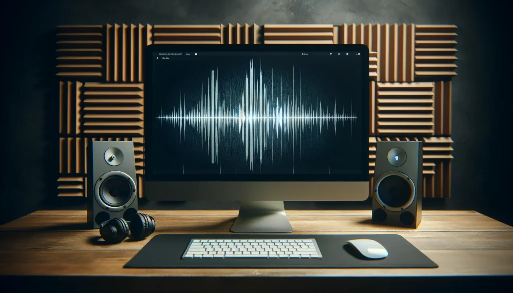 Symmetrical arrangement of acoustic panels in a home studio control room for balanced acoustics