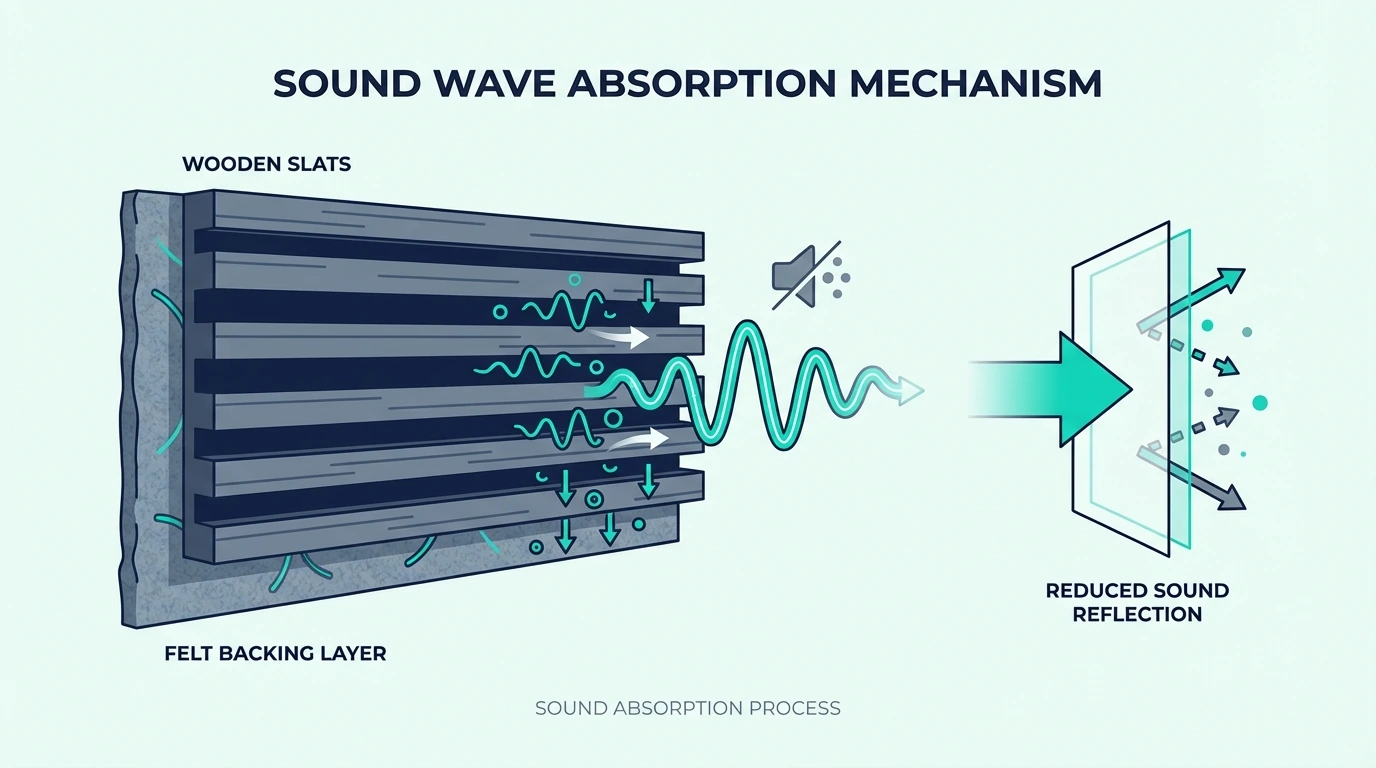 Chart comparing absorption performance of acoustic foam versus fiberglass acoustic panels