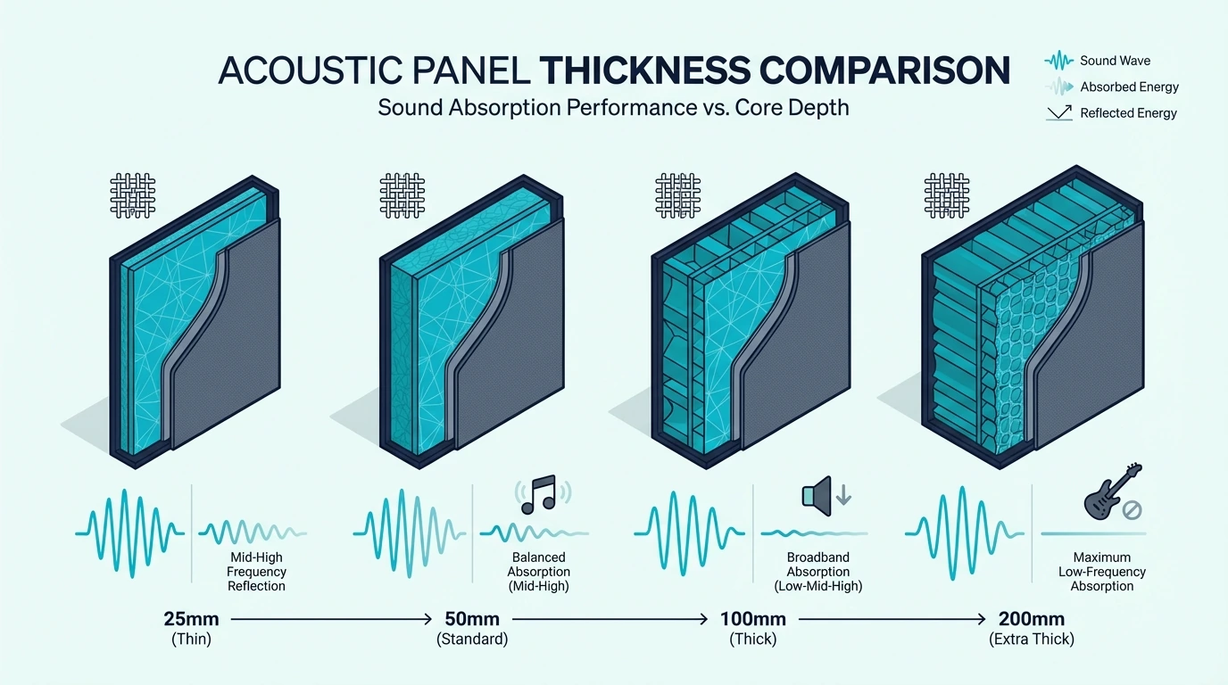 Acoustic-Panel-Thickness-Comparison for best acoustic panels