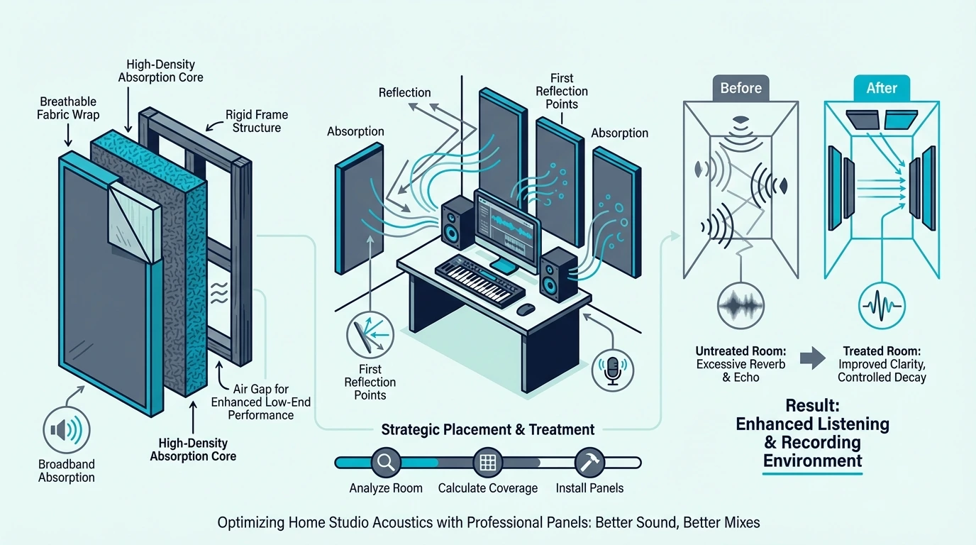 Home-Studio-Acoustic-Panel-Setup for best acoustic panels