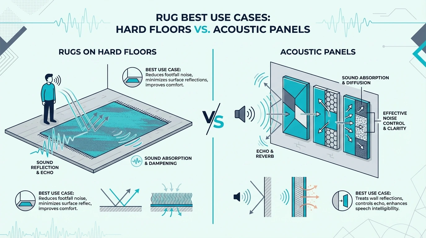 Best rug use cases for rooms with hard floors