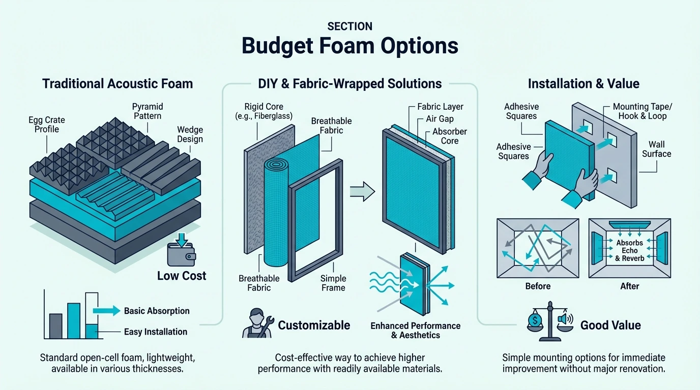 Budget acoustic foam options for home recording