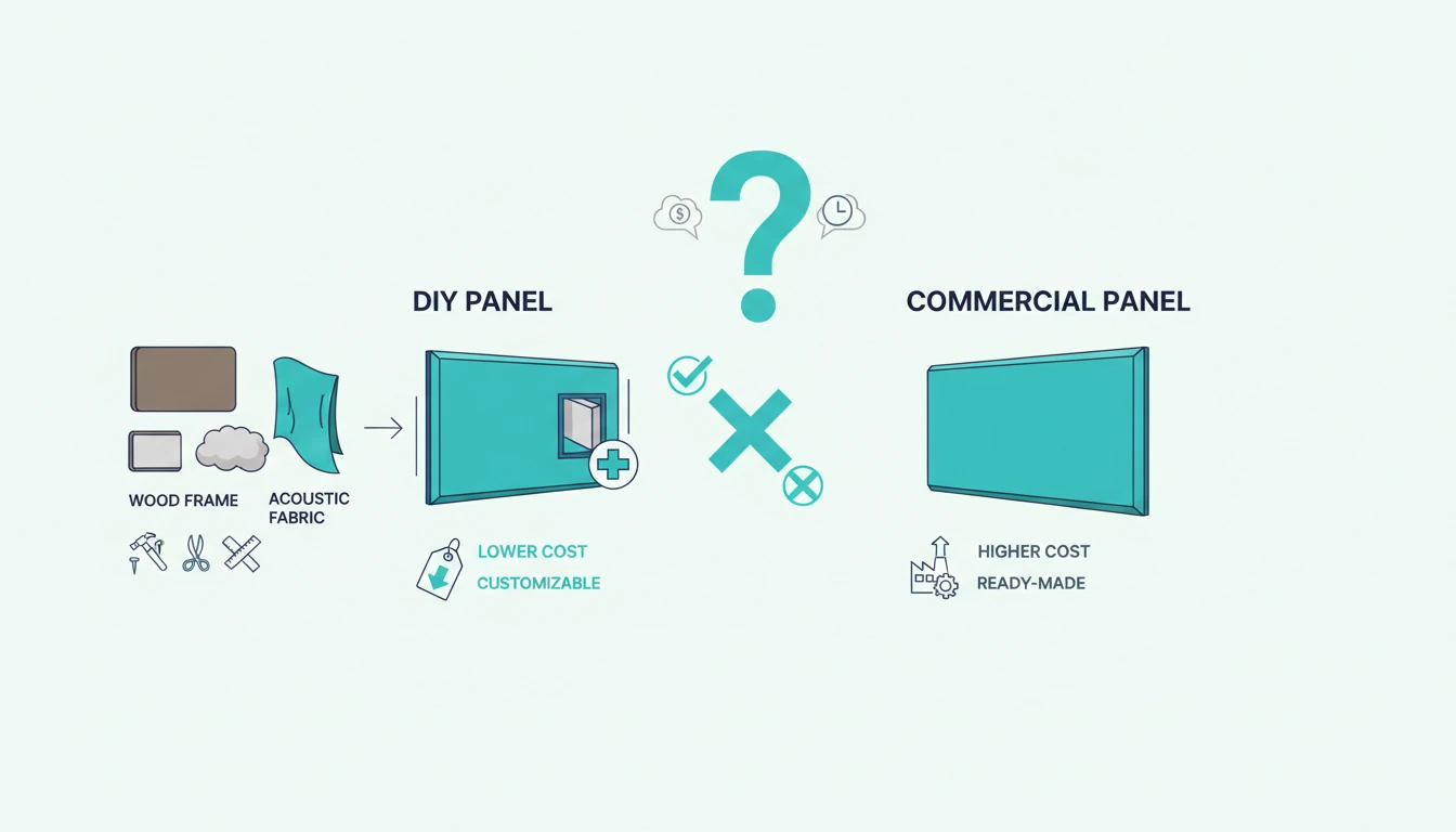 Comparison of DIY and commercial acoustic panels