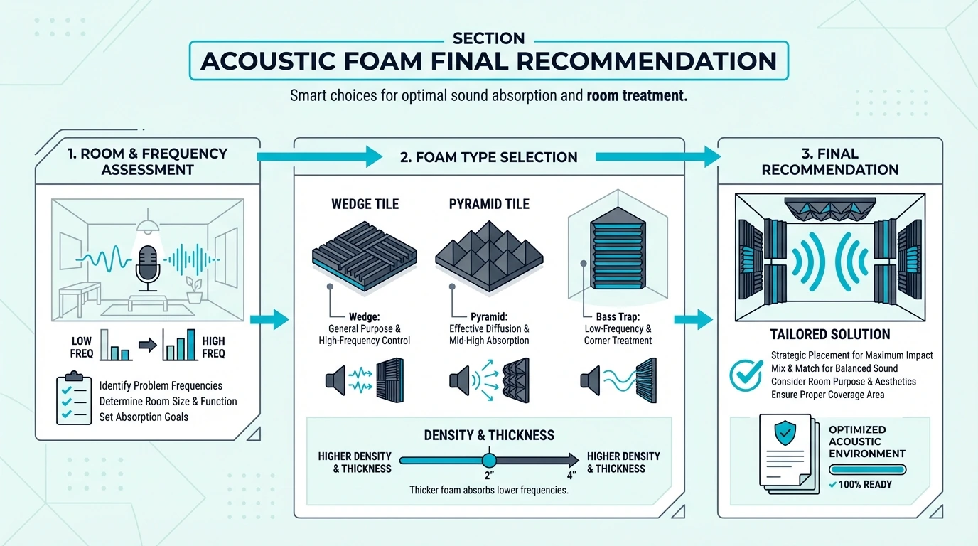 Final recommendation for choosing acoustic foam