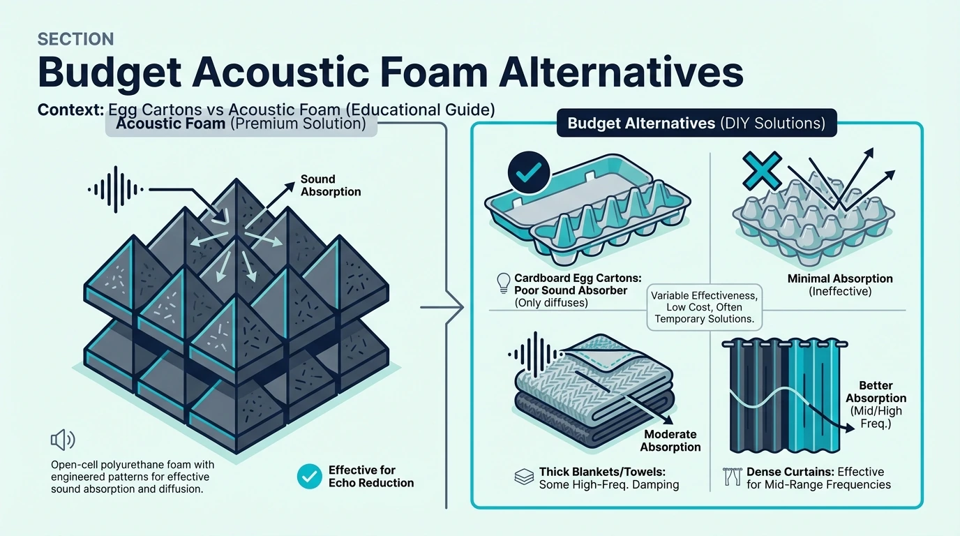 Budget alternatives to acoustic foam panels