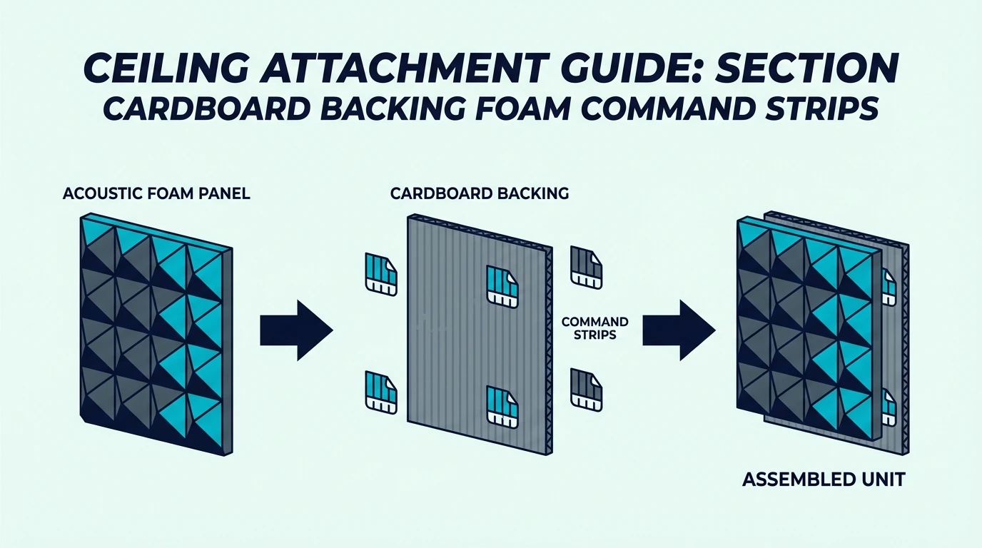 Cardboard backing foam command strips
