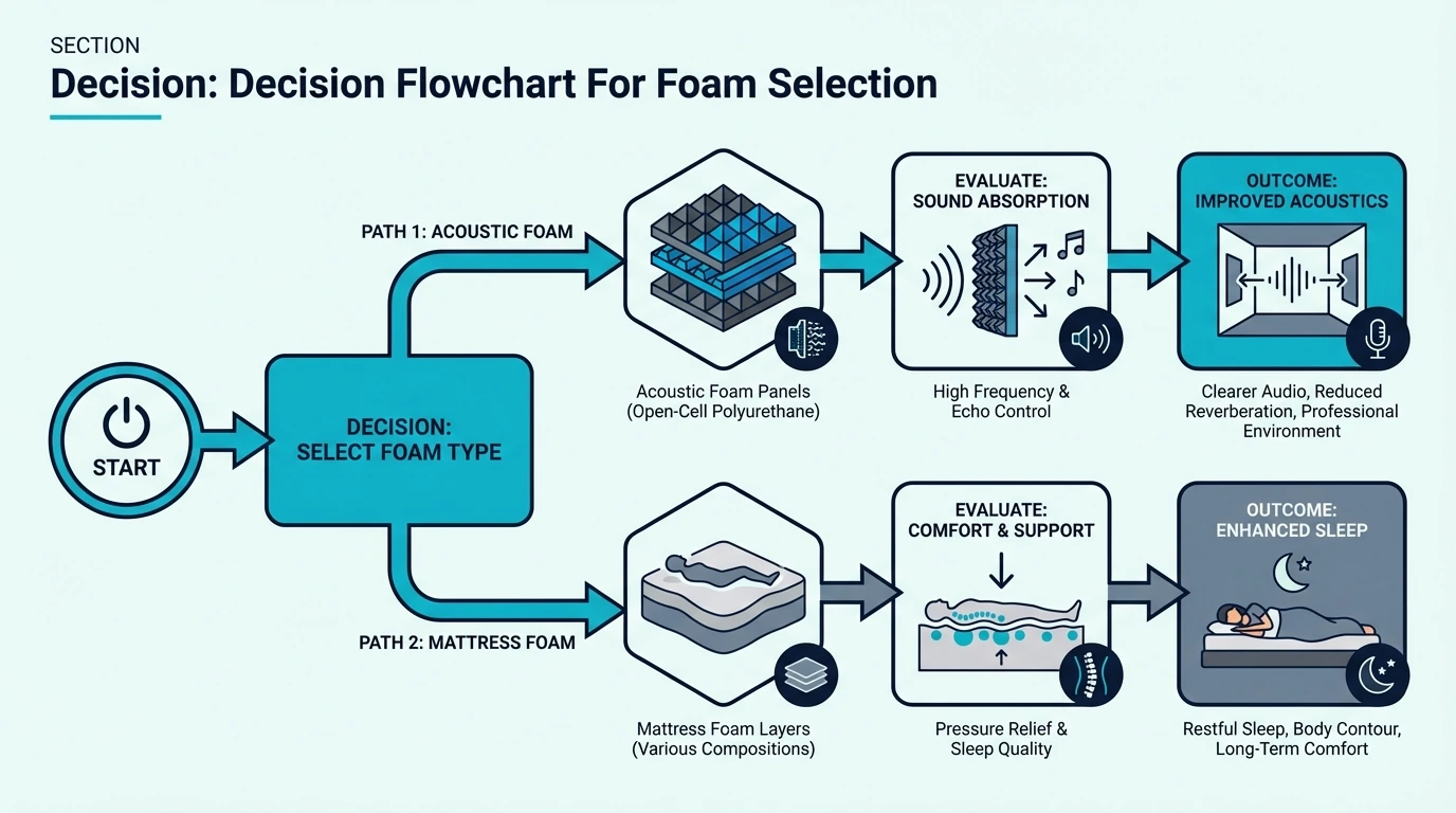Decision flowchart for foam selection