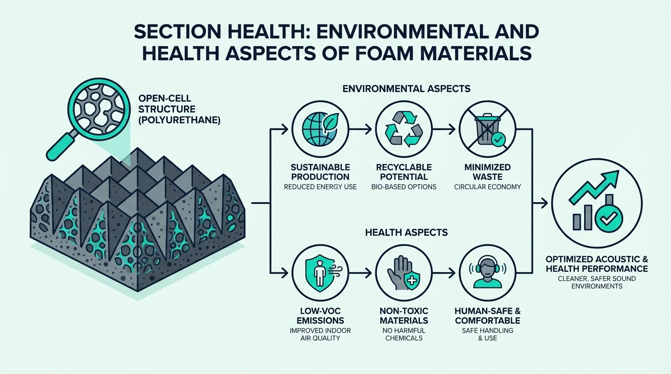 Environmental and health aspects of acoustic foam materials