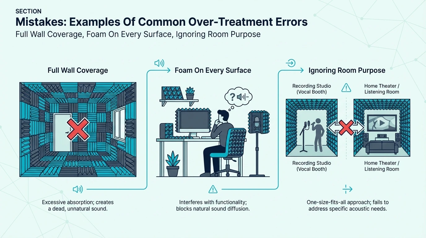 Common over-treatment mistakes including full-wall foam coverage