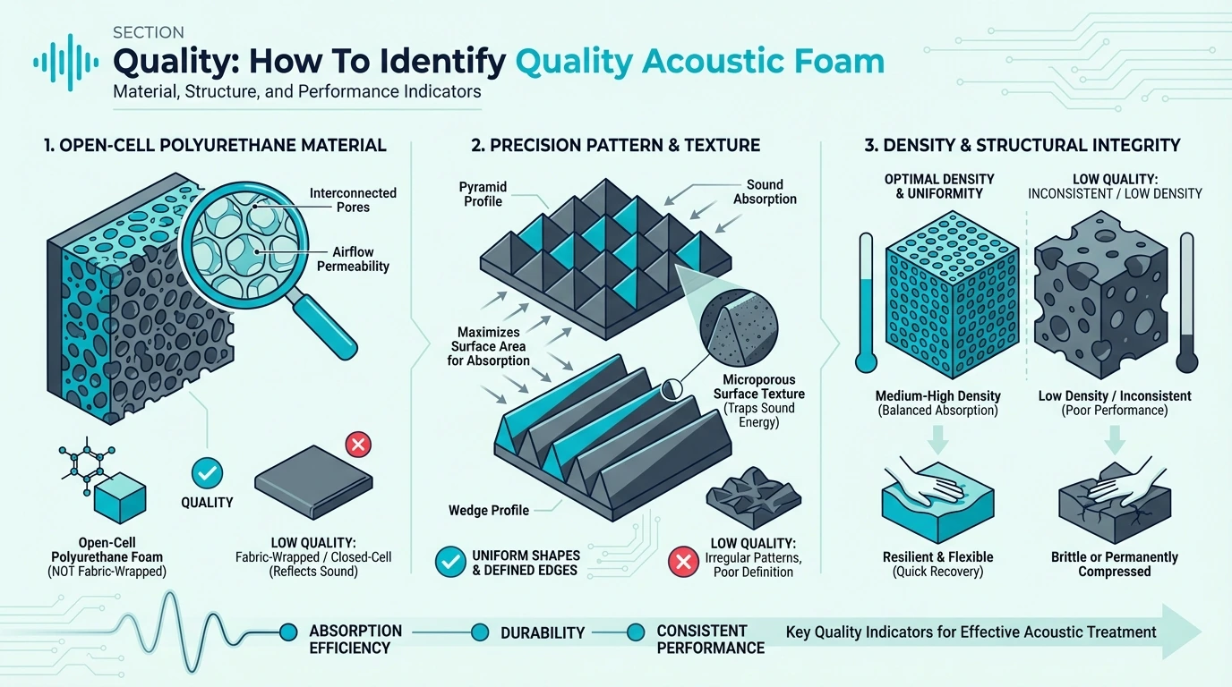 How to identify higher-quality acoustic foam