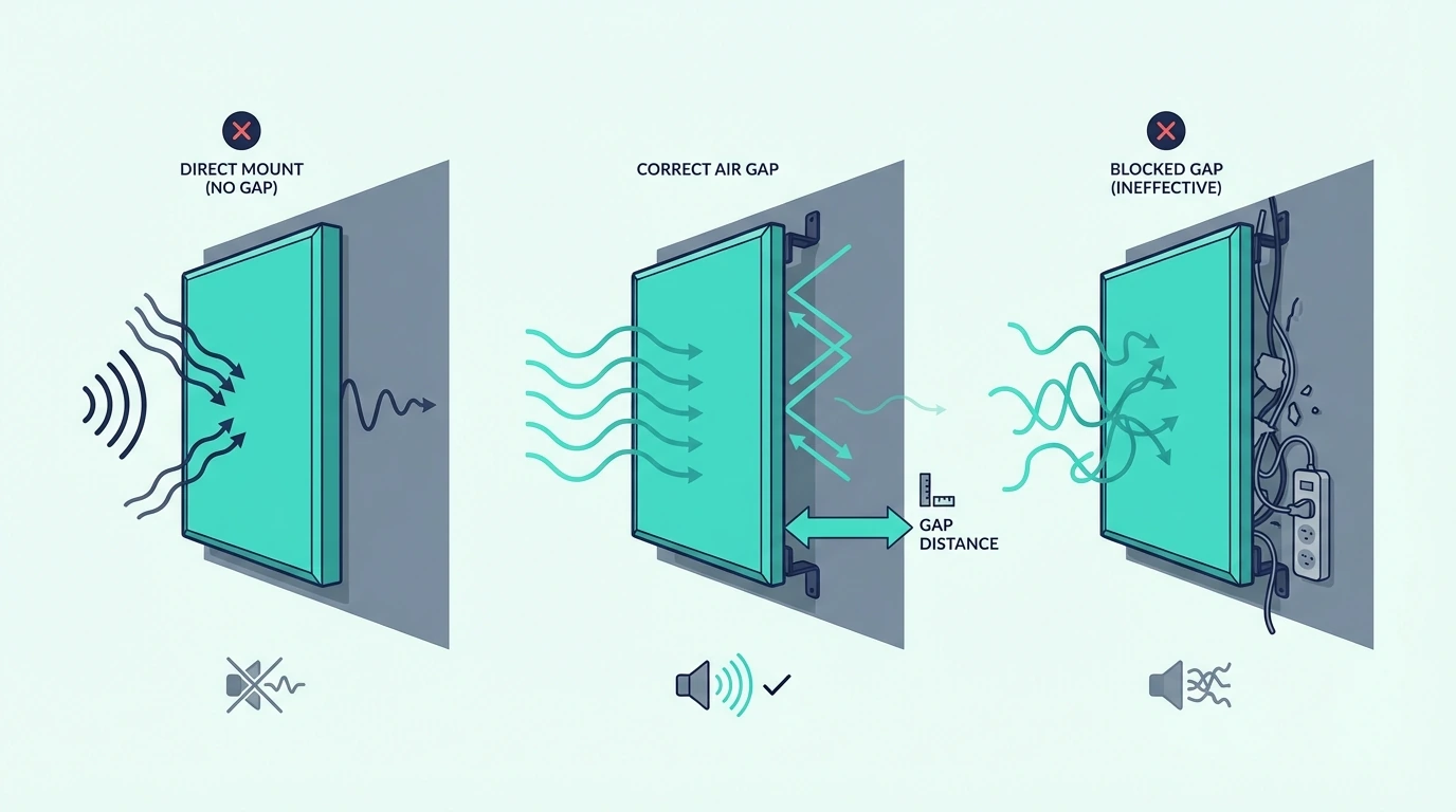 Common acoustic panel air gap mistakes