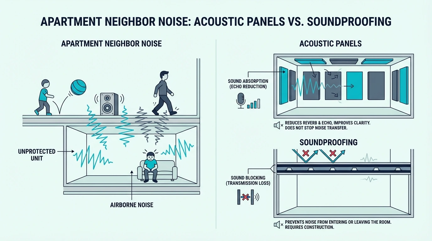 Neighbor noise passing through an apartment wall
