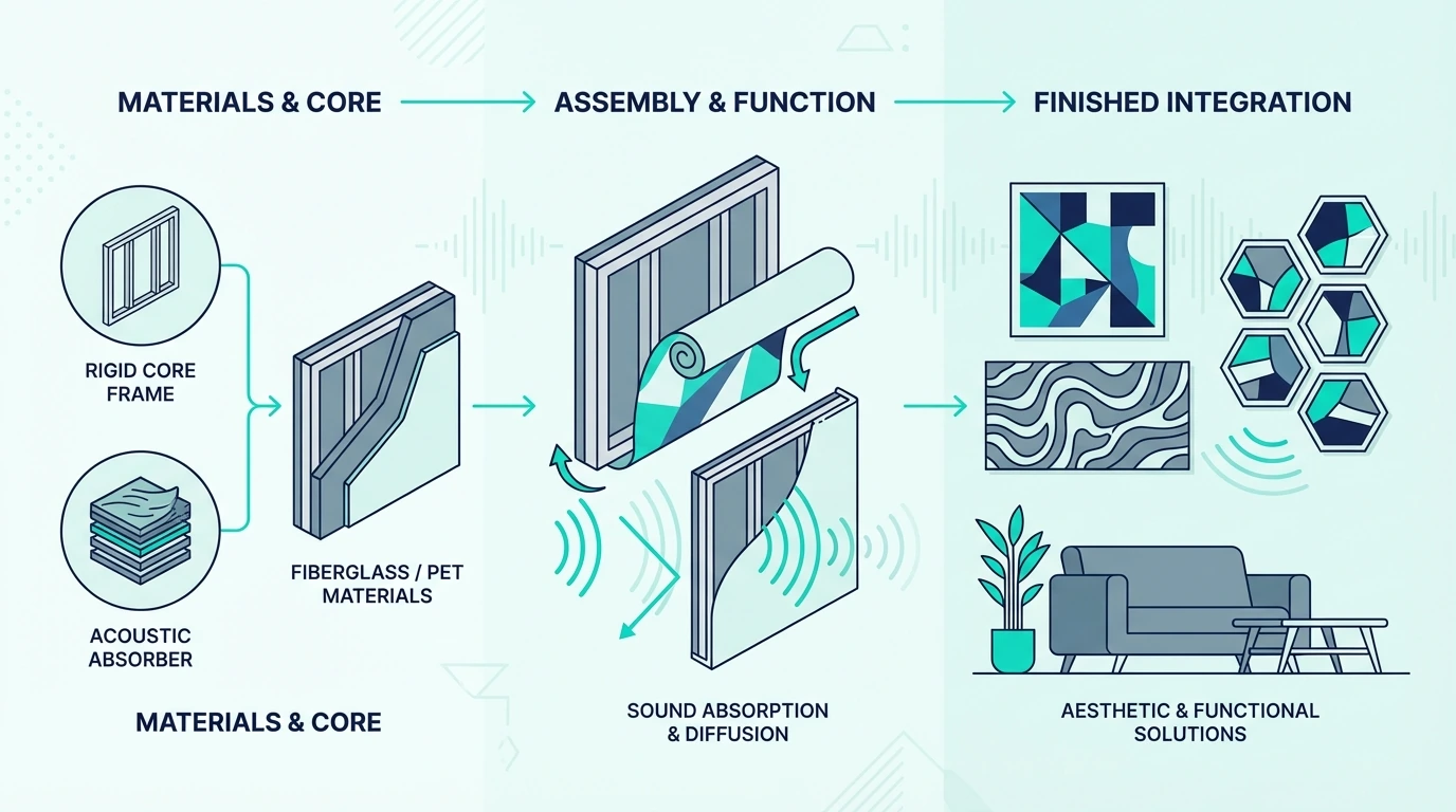 Overview of decorative acoustic art panel options