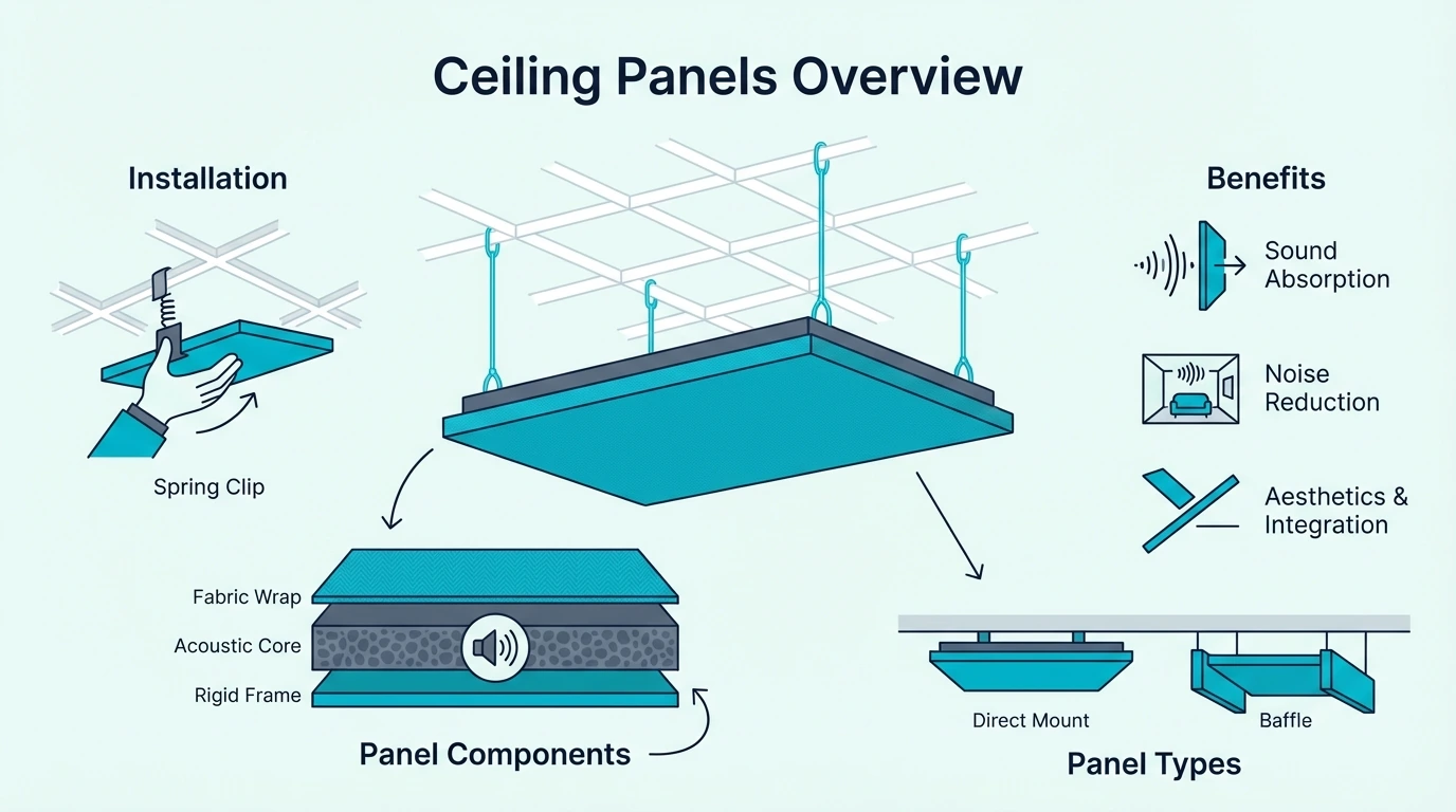 Overview of acoustic ceiling panel options