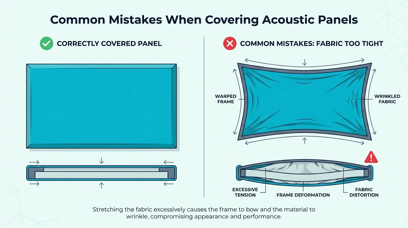 Finished fabric-covered acoustic panel ready to install