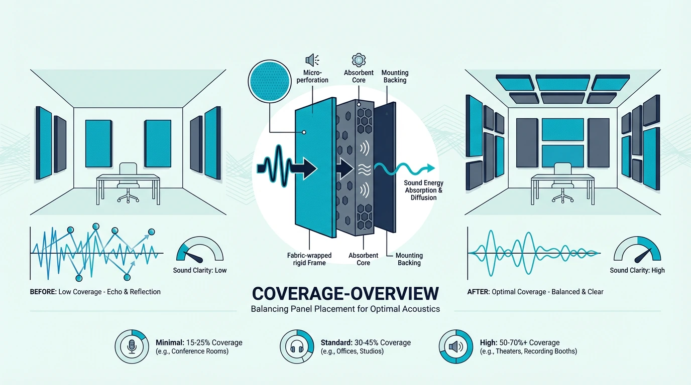Overview of acoustic panel coverage recommendations