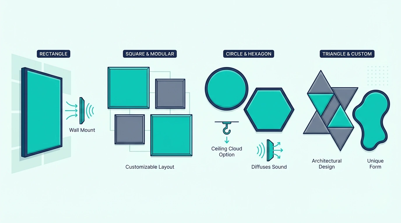 Common acoustic panel shapes and profiles