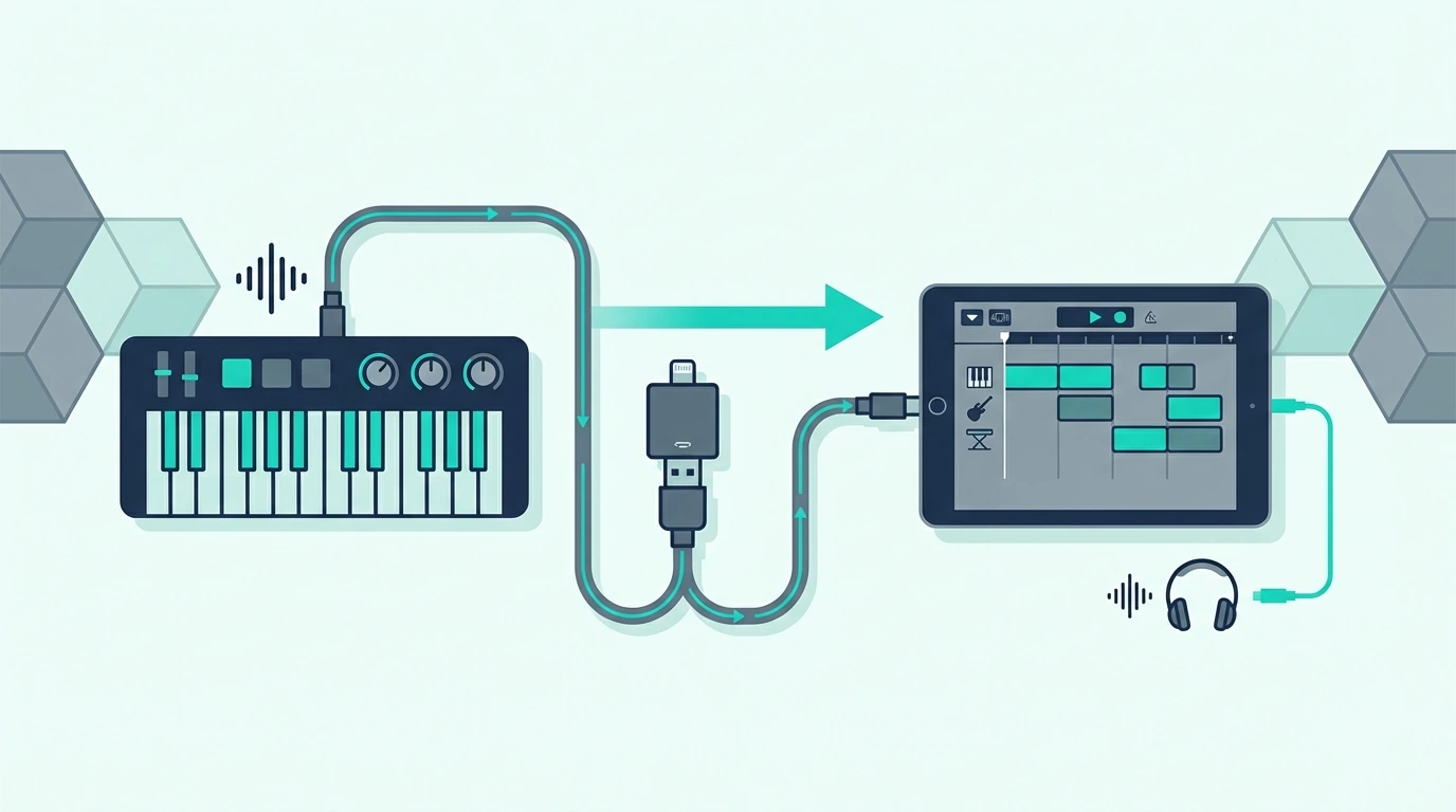 How to Connect MIDI Keyboard to GarageBand iPad