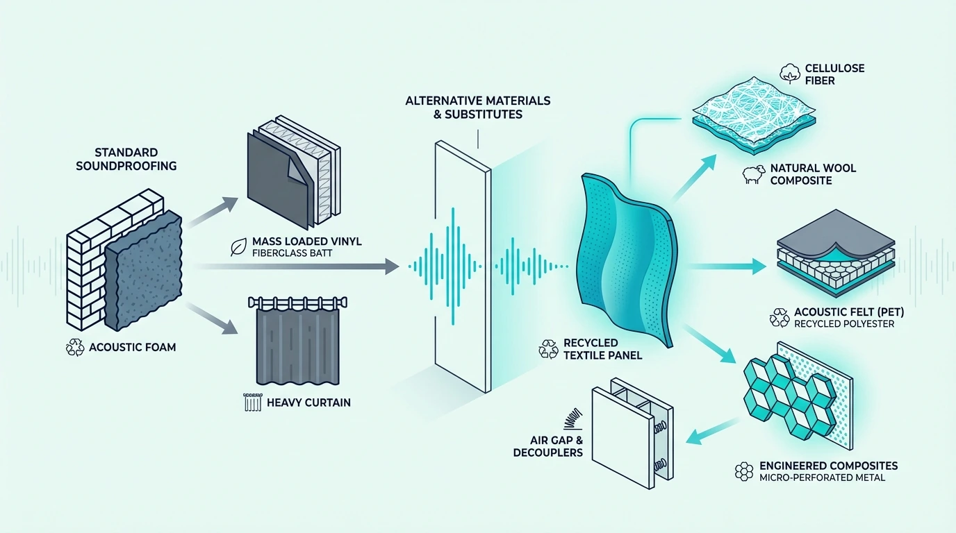 Substitutes for traditional soundproofing materials