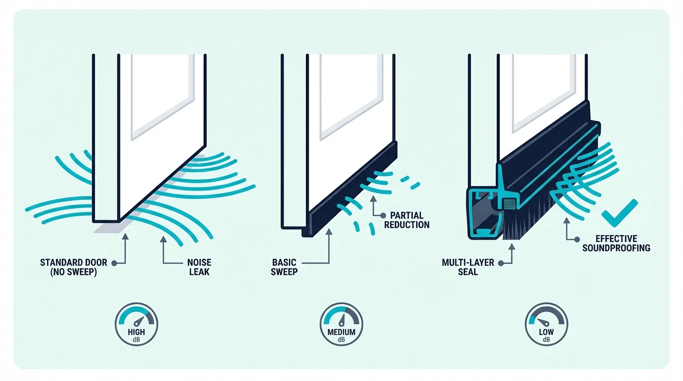What to check before buying a door sweep for soundproofing