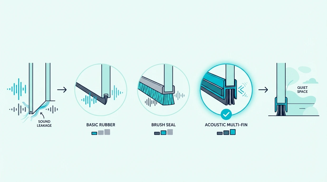 How to choose a door sweep for soundproofing