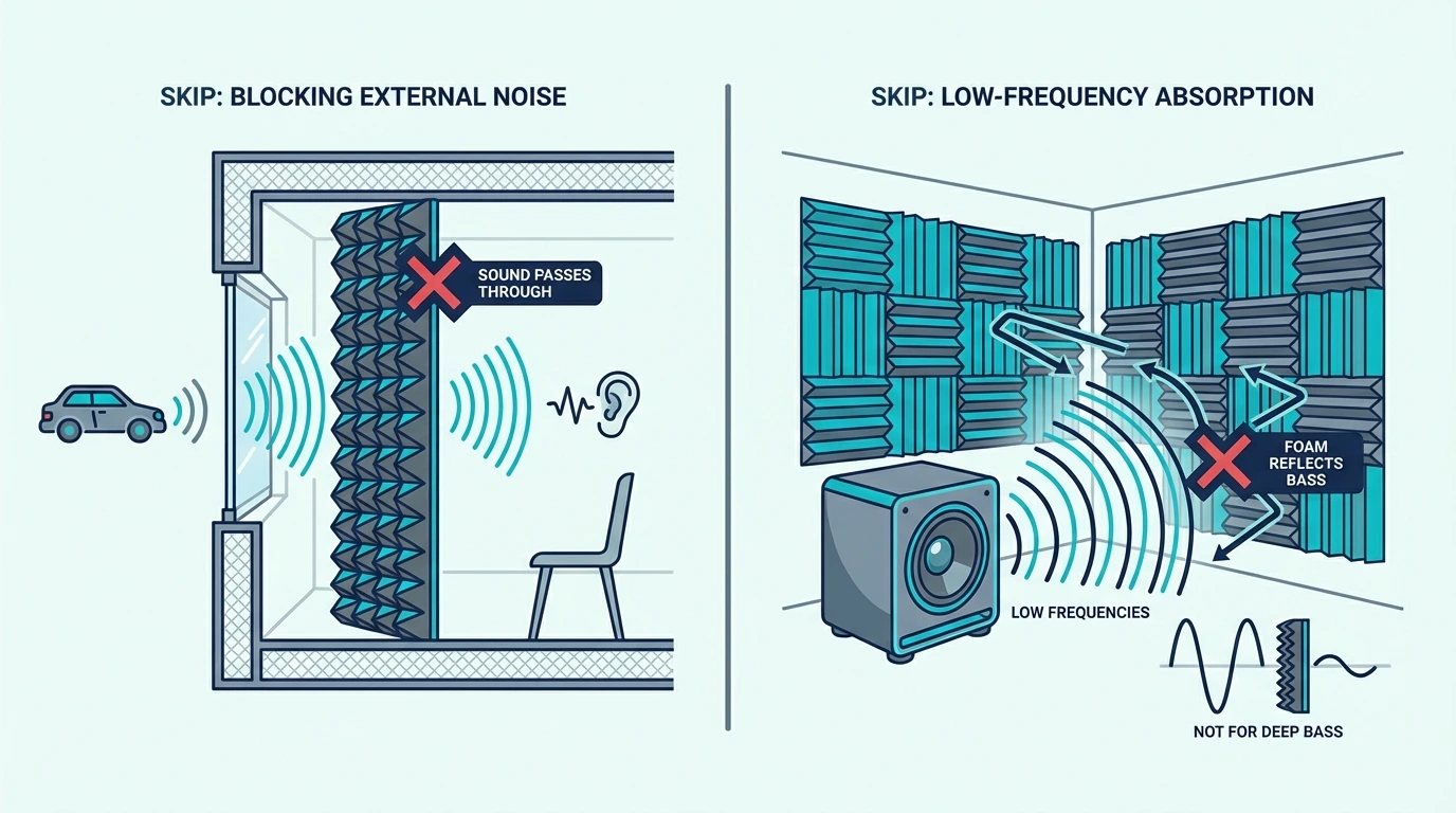 When to skip foam and use real soundproofing materials