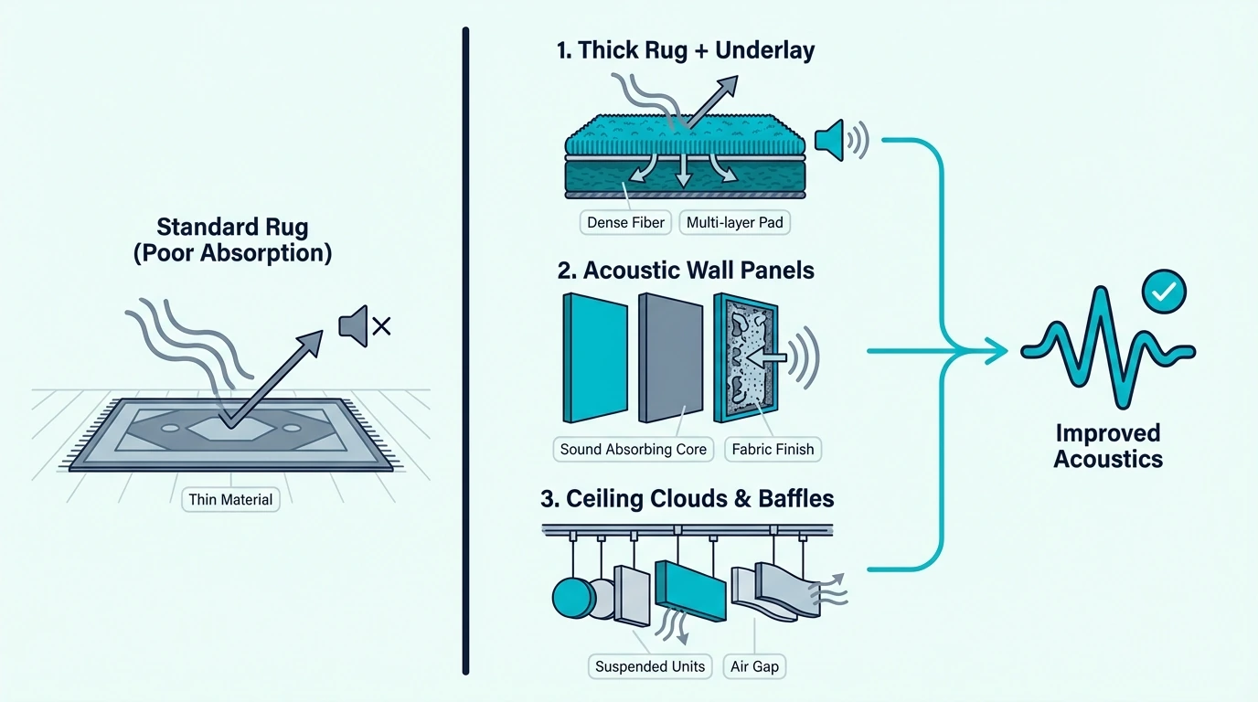 Better alternatives to rugs for acoustic treatment