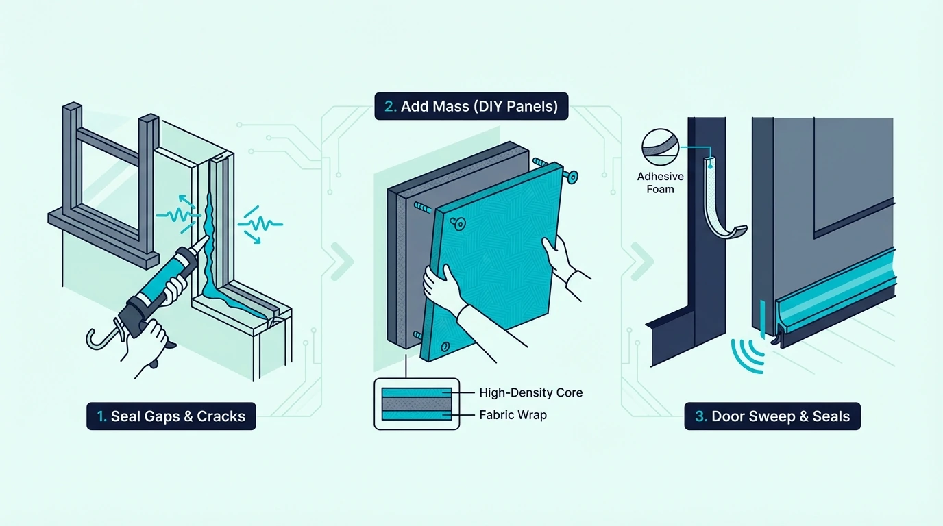 Budget fixes for soundproofing a wall