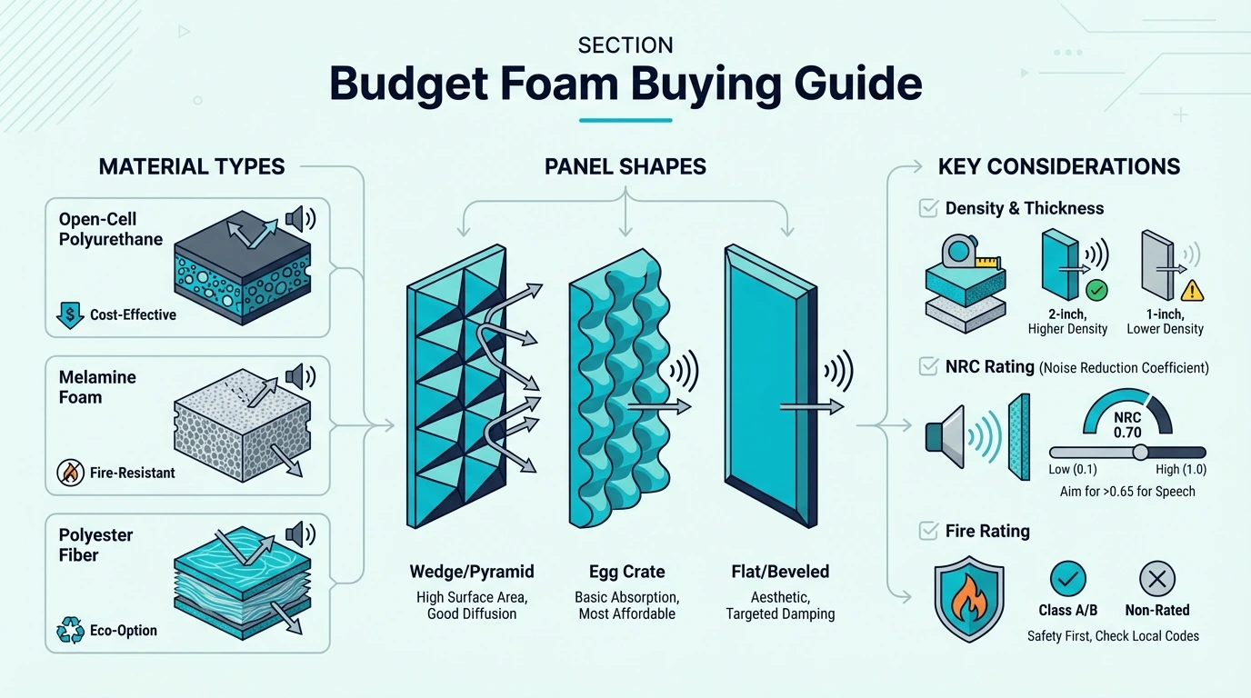 Buying guide for budget acoustic foam