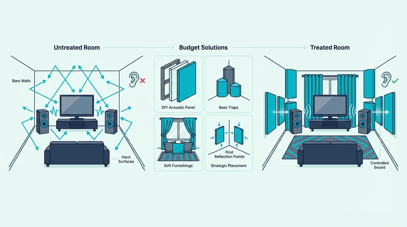 Budget acoustic treatment options for home theaters