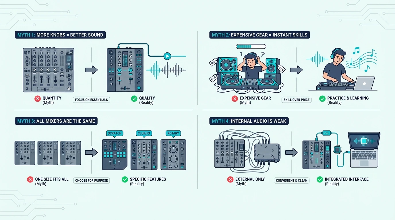 Common misconceptions about beginner DJ mixers