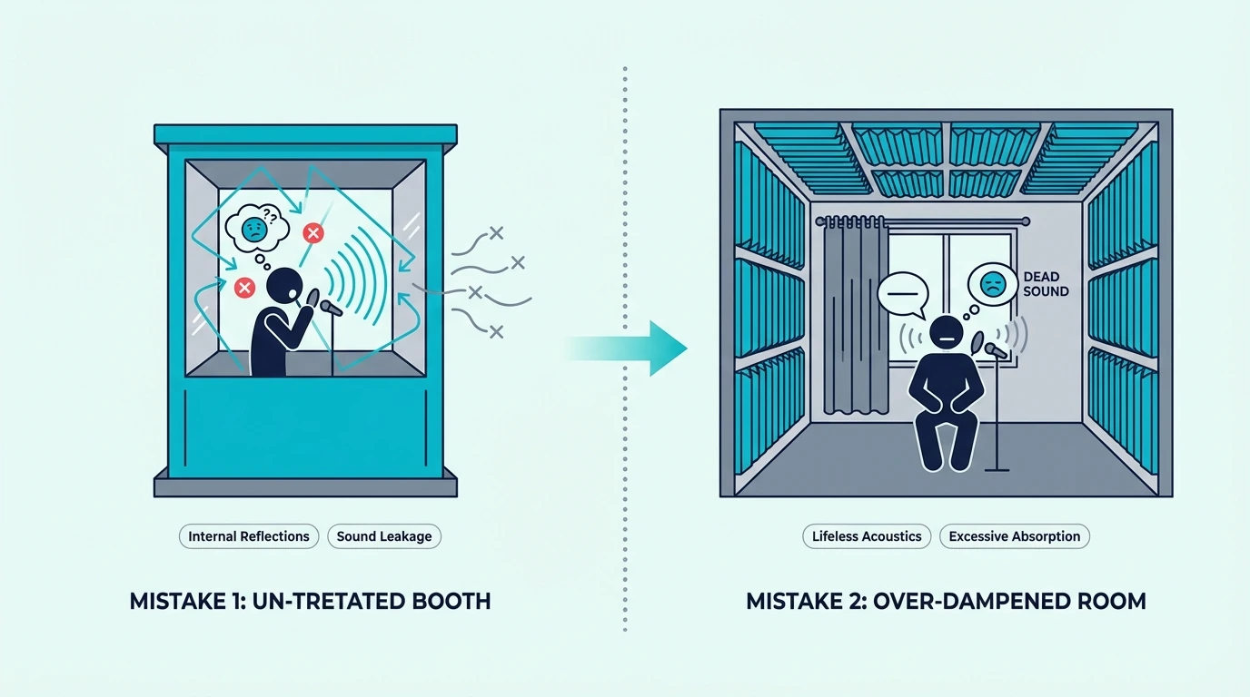 Common temporary acoustic treatment mistakes