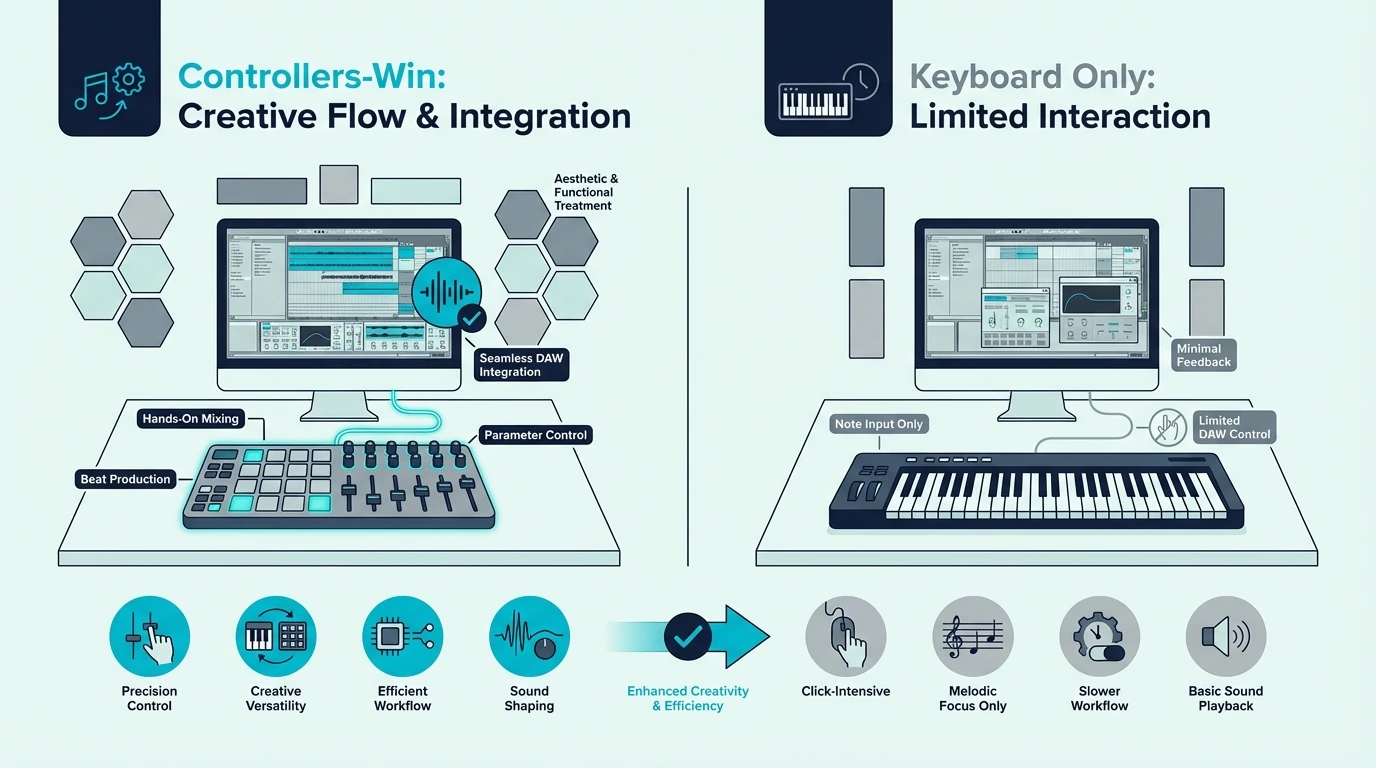 Situations where MIDI controllers are the better choice