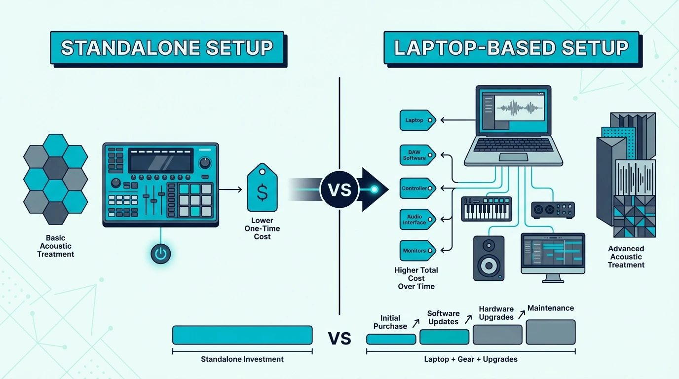 Cost comparison of standalone and laptop DJ setups