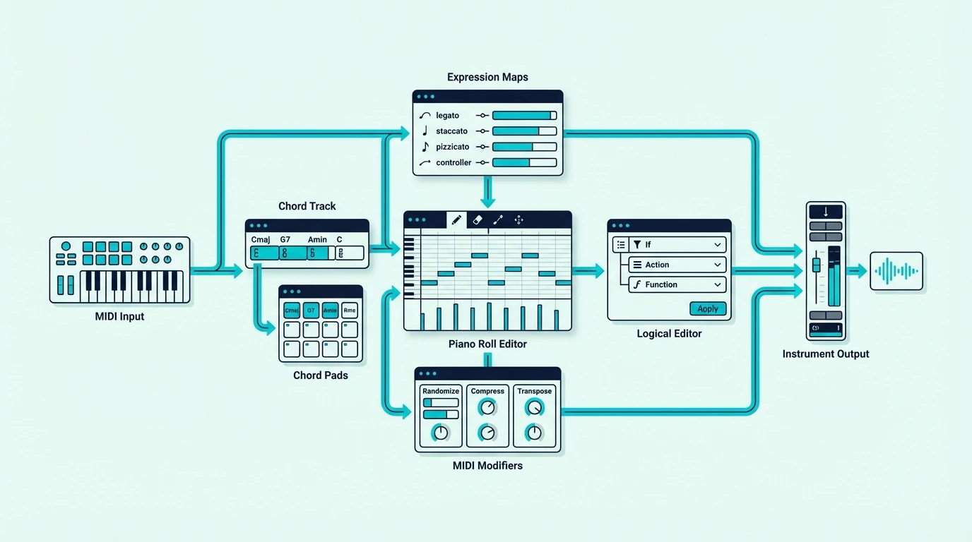 Cubase MIDI features for controller workflows