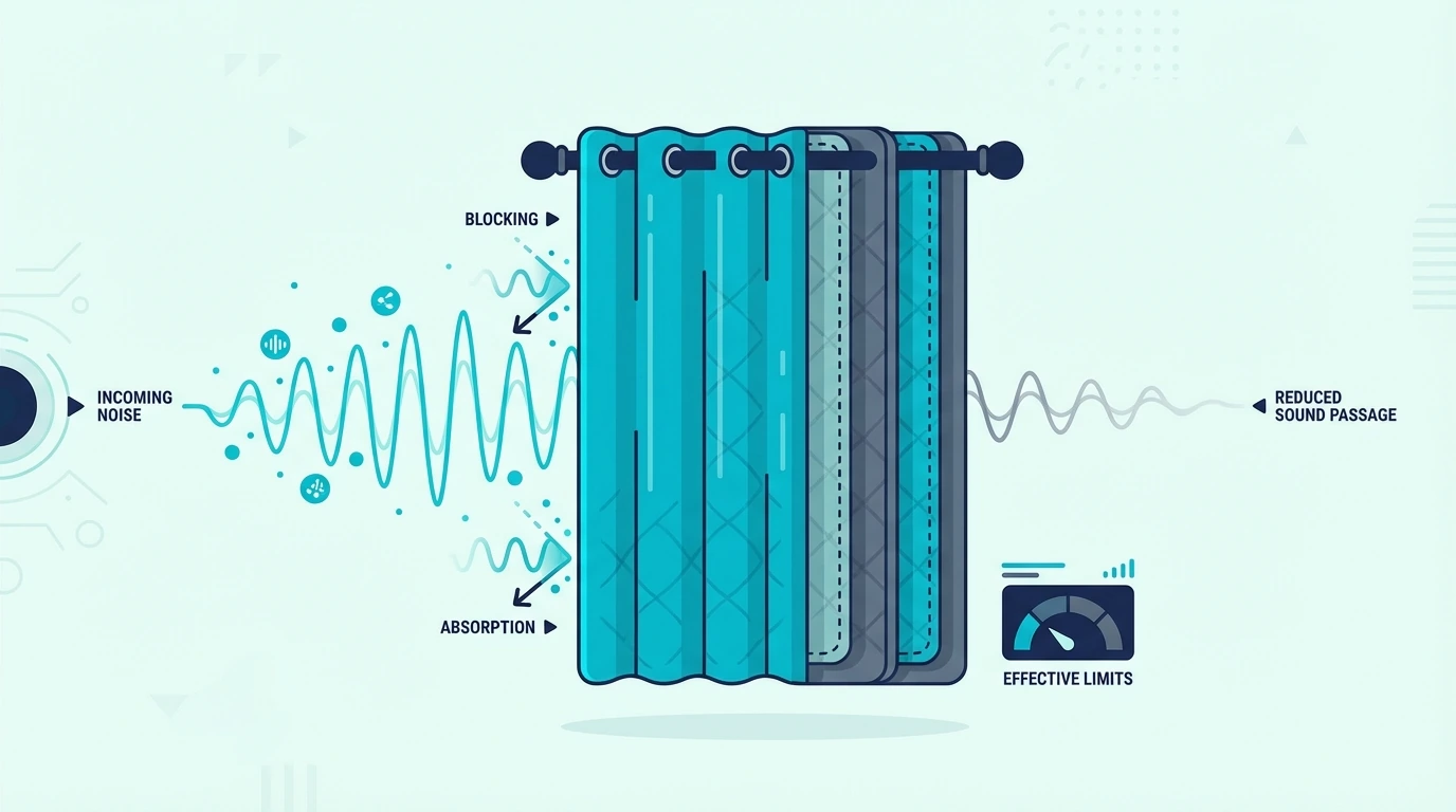 Limits of curtains for soundproofing