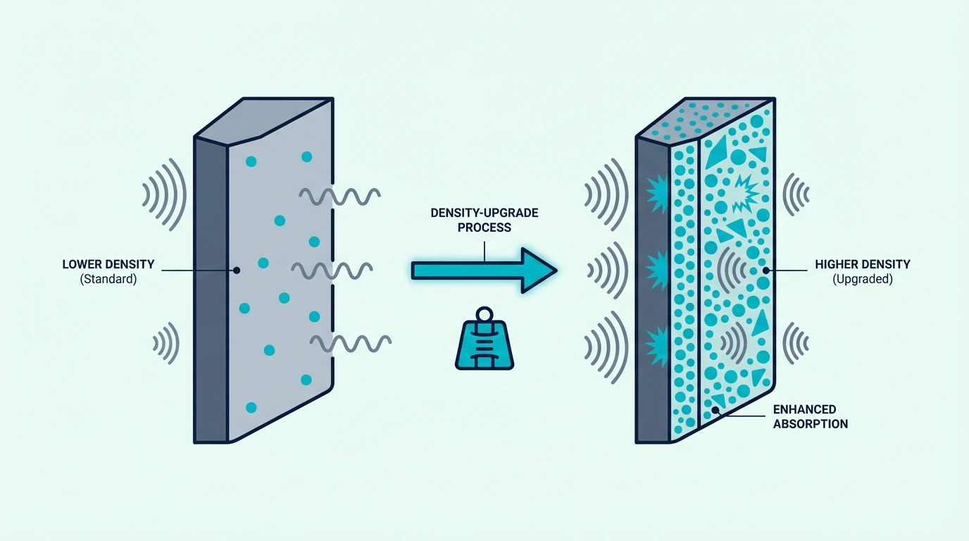 Density upgrade for bass trap absorption