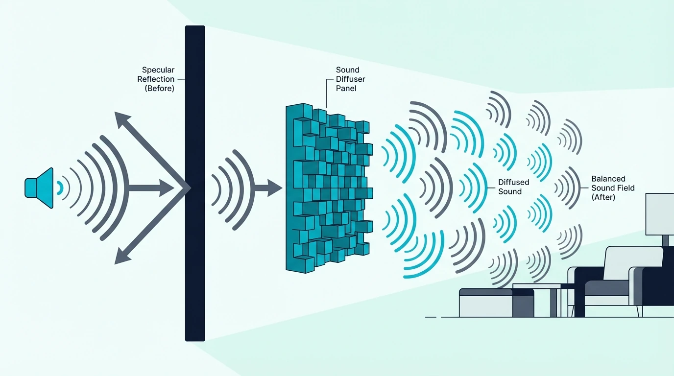 How diffusion works in acoustic treatment